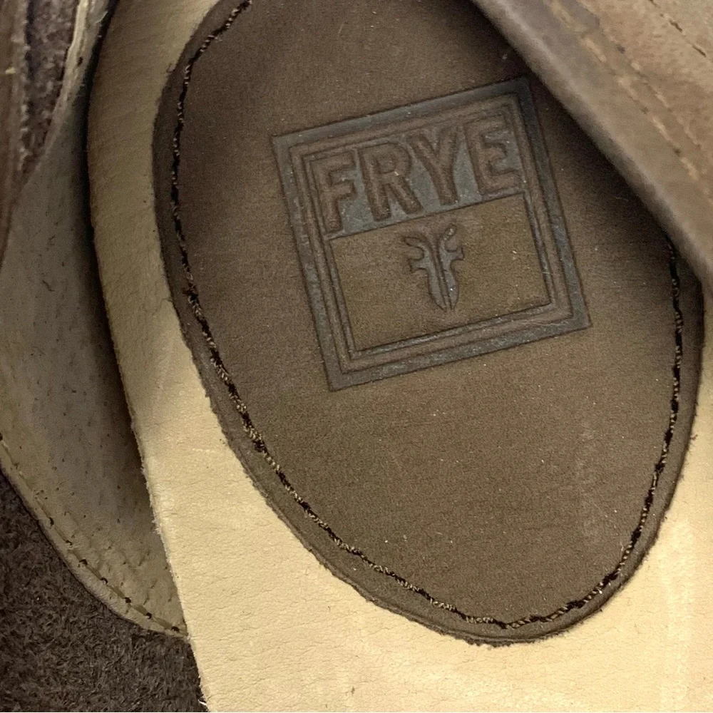 Frye Mindy Low Brown Nubuck Leather Sneaker 9 Casual Neutral Athleisure Bohemian - Picture 11 of 16